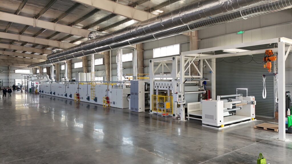 SUI HUA silicone coated fiberglass fabric production line, high-efficiency coating workshop