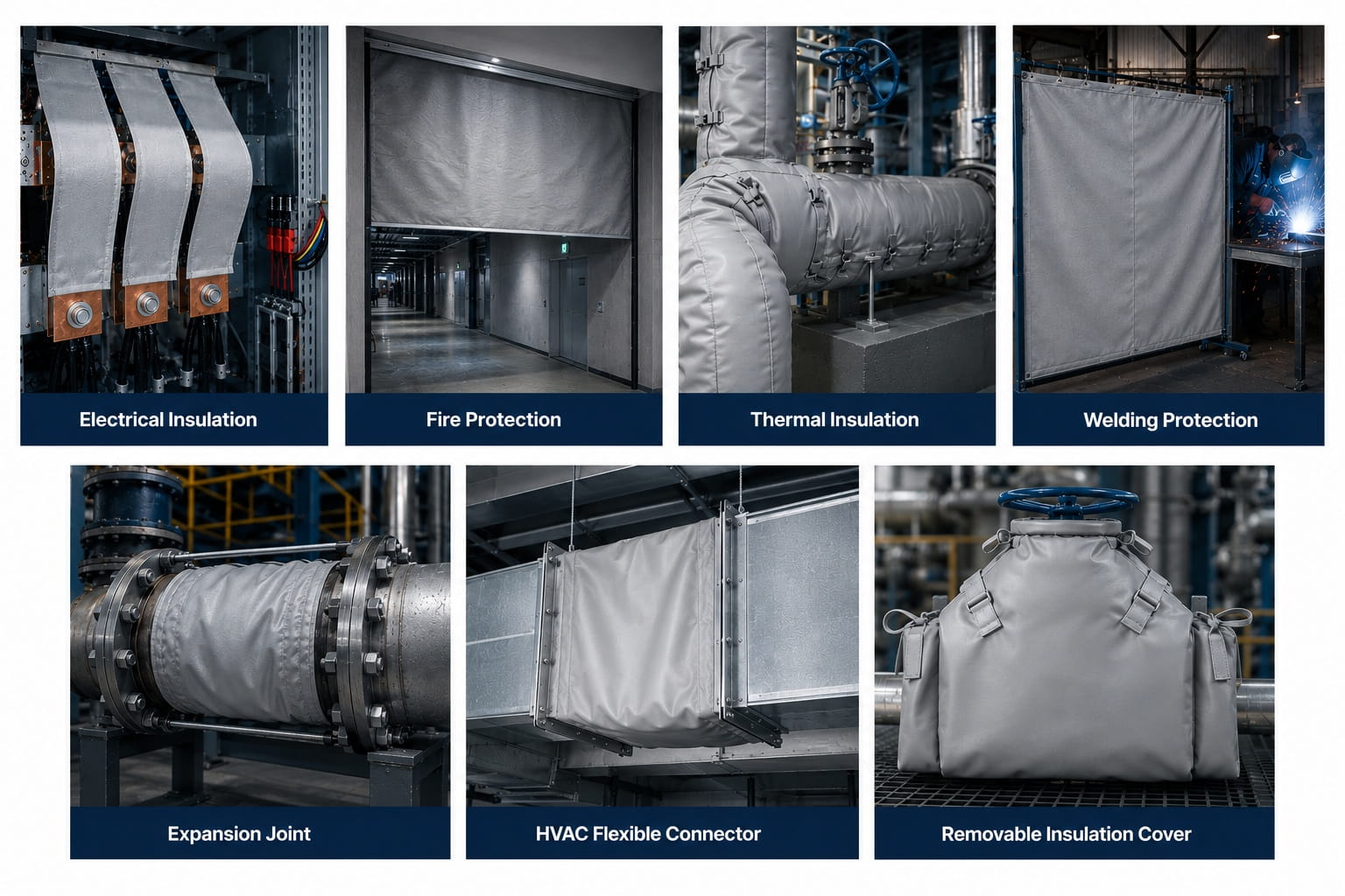 Silicone coated fiberglass fabric for industrial insulation & fire protection