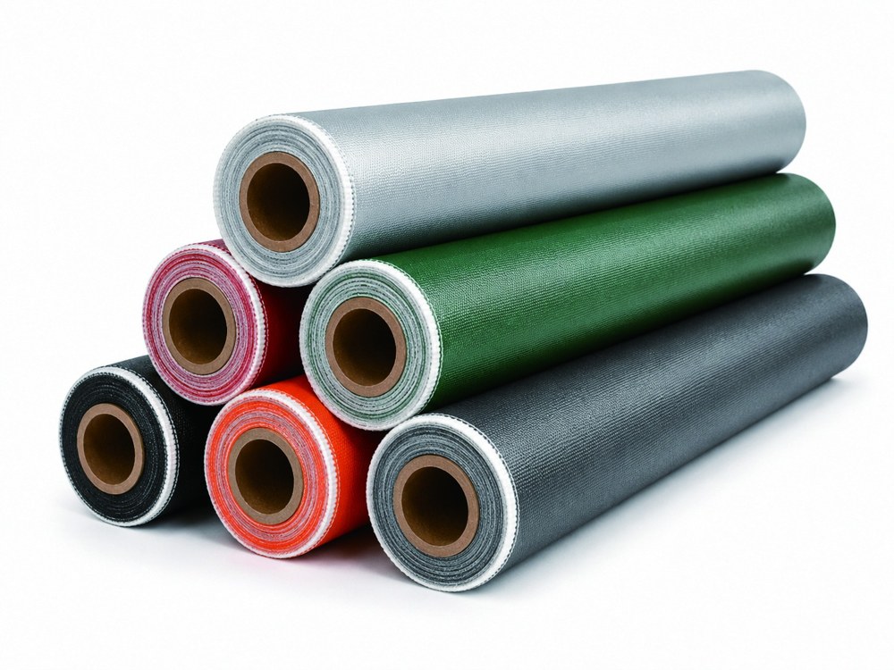 Silicone coated fiberglass fabric rolls for electrical insulation applications