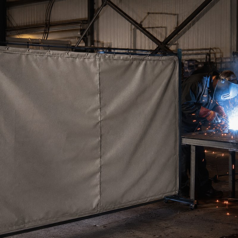 Welding protection using silicone coated fiberglass fabric