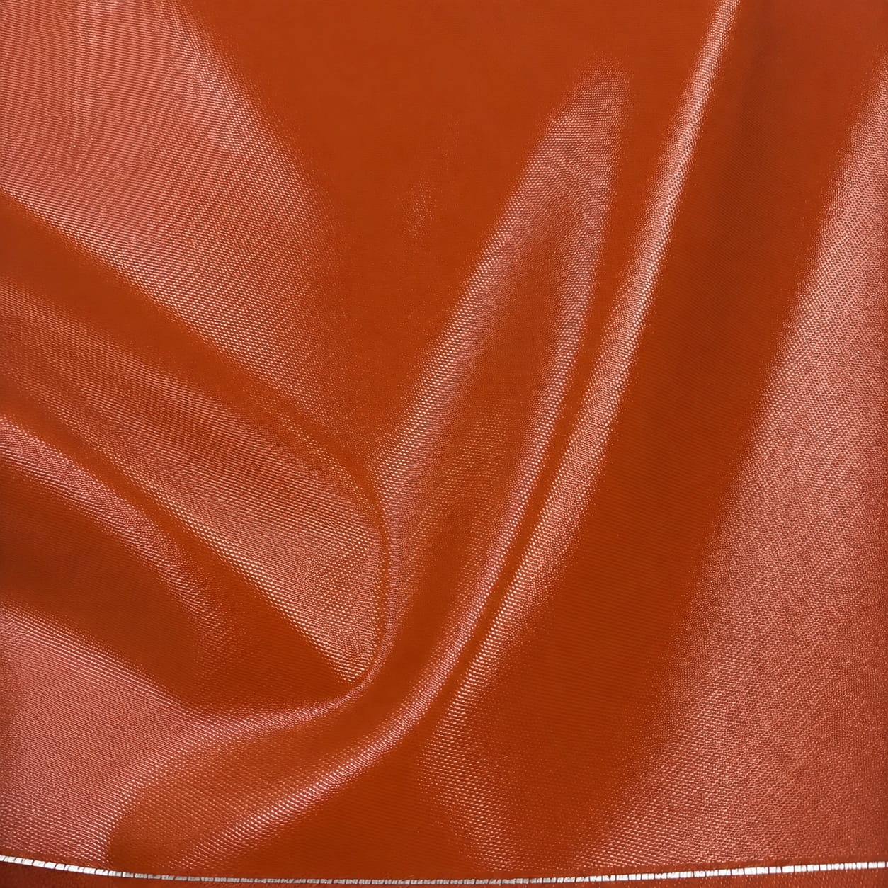 0.76mm 985gsm iron red double-sided silicone coated fiberglass fabric surface texture with satin weave base