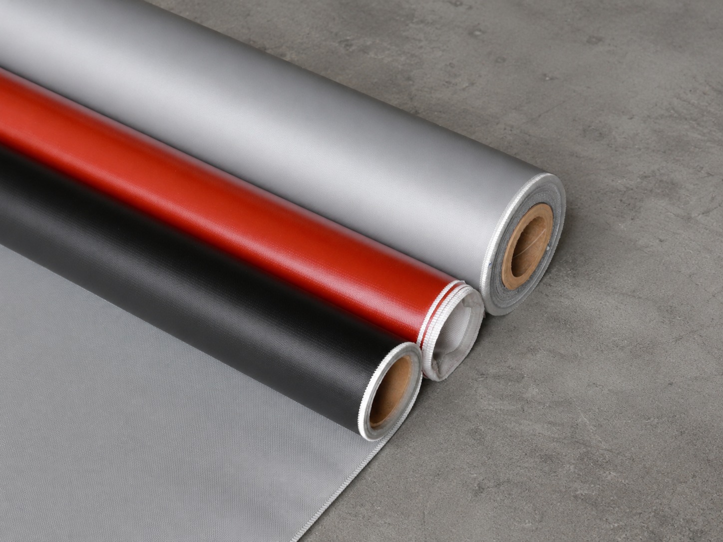 Silicone coated fiberglass fabric rolls for thermal insulation covers and heat protection
