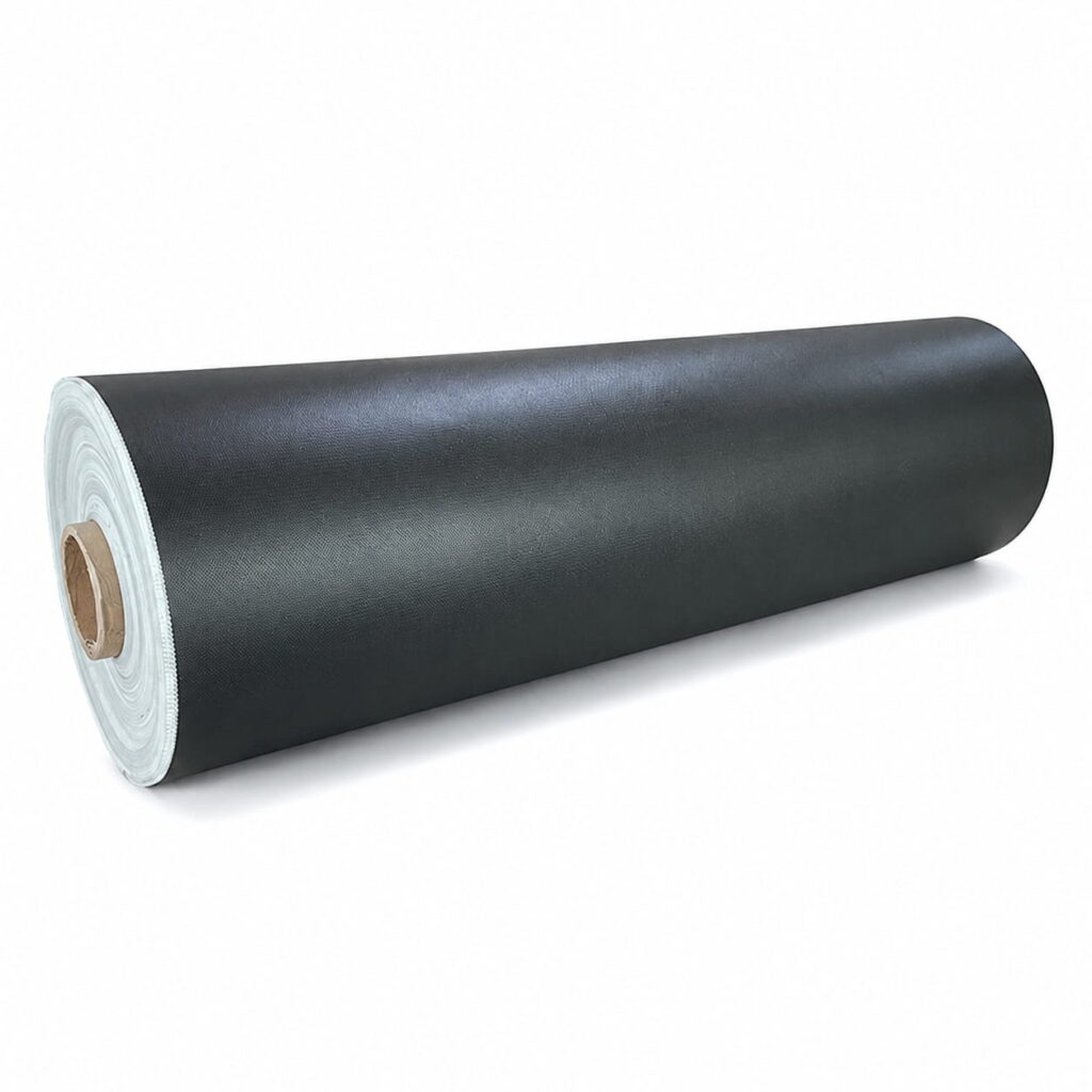 0.54mm one-side black silicone coated fiberglass fabric